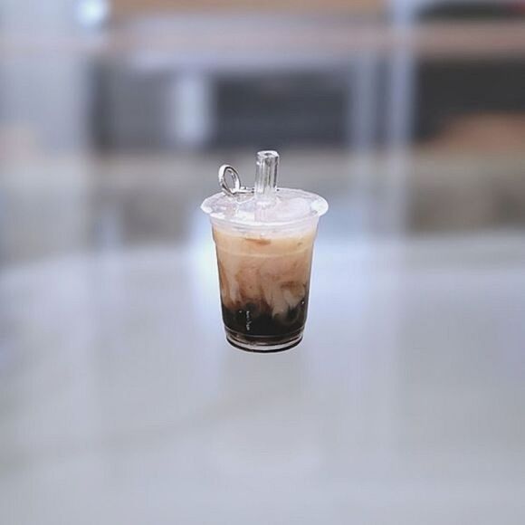 Little milk tea boba charm pendant - Picture 3 of 7